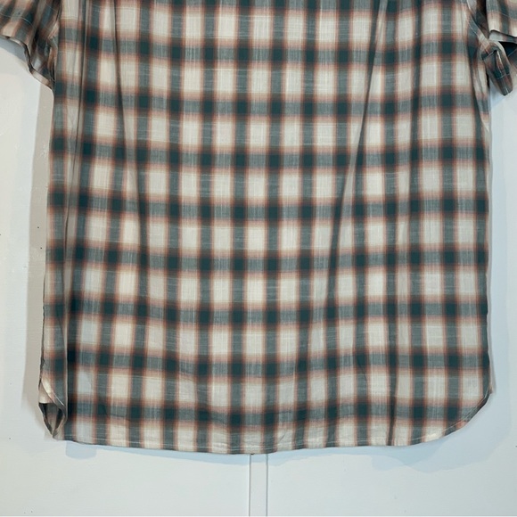 Vince Shadow Classic Fit Plaid Short Sleeve Shirt in Off White/Palisades… - Picture 5 of 10